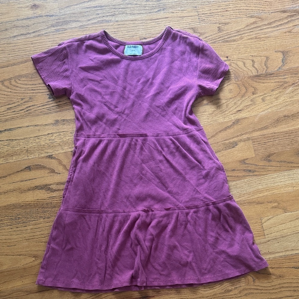 Old Navy Plum Ribbed Knit Dress sz L 10/12